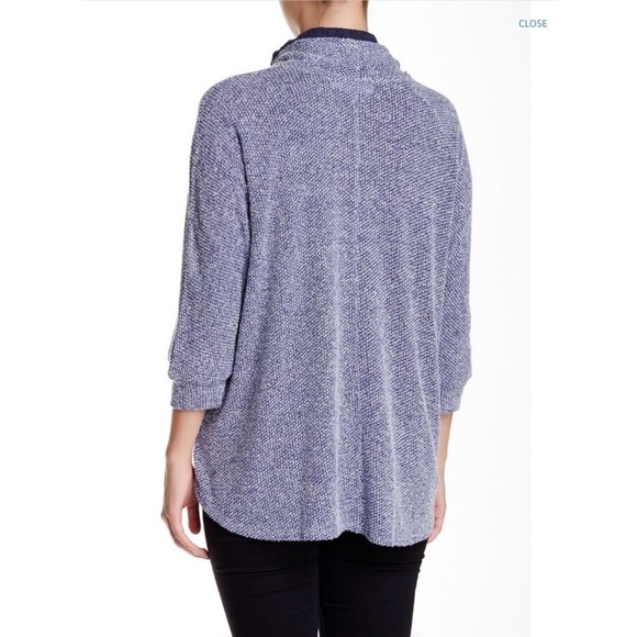 💕VELVET💕 Camily Marled Knit Blue Cardigan - Picture 2 of 2